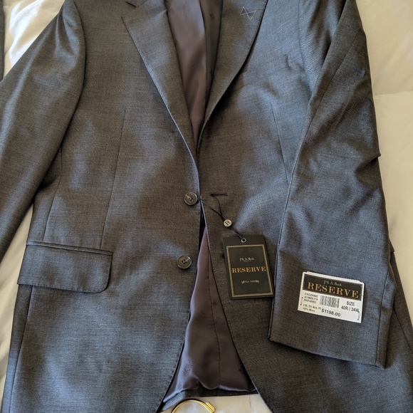 Brand New Reserve Collection Full 100% Wool Suit - Picture 4 of 7